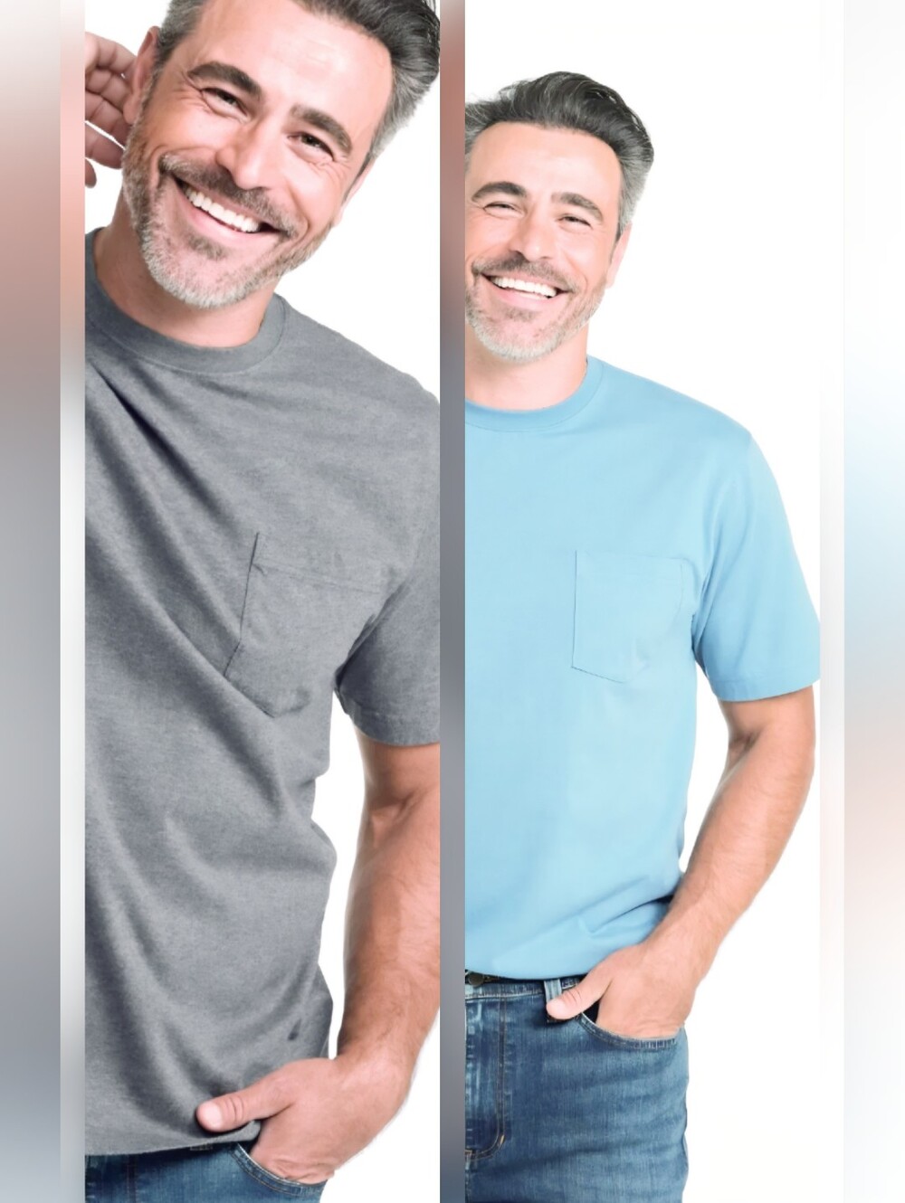 L.L. Bean Carefree Unshrinkable Tee with Pocket Traditional Fit Bundle, XXLT